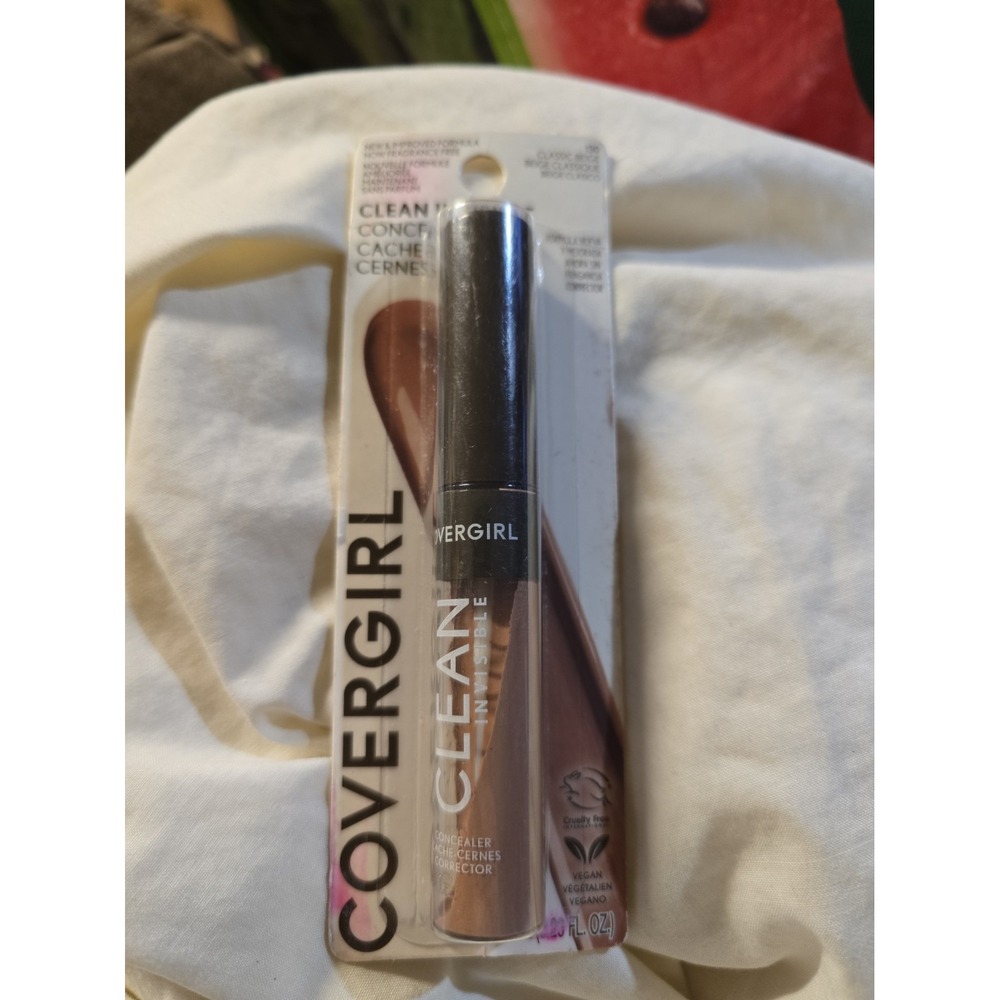 Covergirl Clean Invisible Concealer #130 Classic Beige New Sealed Discontinued